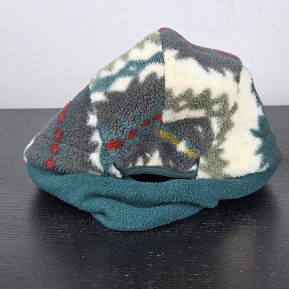 Patagonia Synchilla USA Made Vintage Fleece Duckbill 5 Panel Hat Cap Retro Aztec - Picture 4 of 8